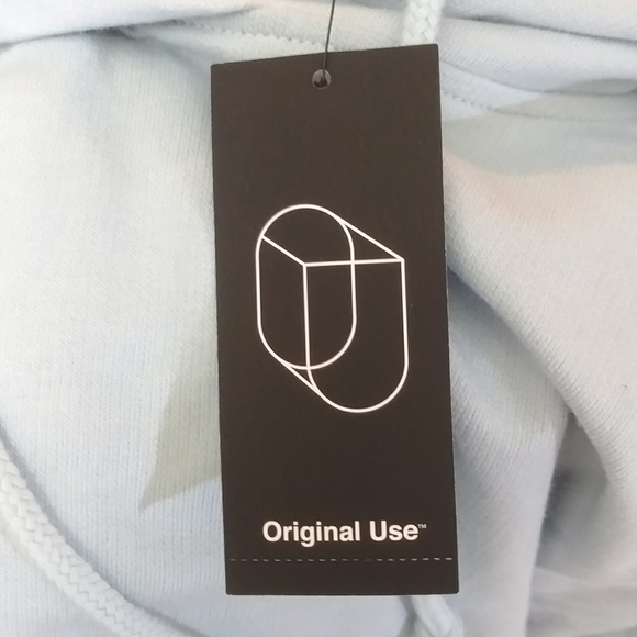 NWT Adult Colorblock Regular Fit Hooded Sweatshirt - Soft Sky [120/126/150] - Picture 5 of 7